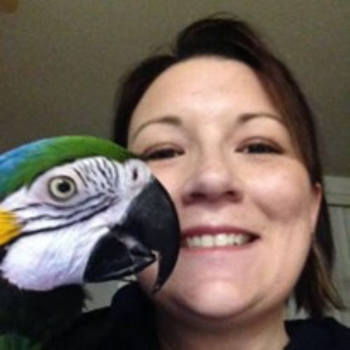 woman with parrot<br />
